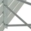 A close-up view of the metal frame and corrugated metal siding of a raised garden bed. Produktbild-Vorschau