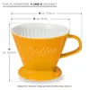 Creano Porzellan Kaffeefilter (Safrangelb), Filter Größe 4 Produktbild-Vorschau 4