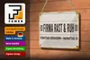 Blechschild Spruch 18x12cm Firma Rast & Ruh Nachmittags zu Produktbild-Vorschau 3