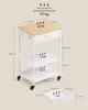 A diagram showing the dimensions and weight capacity of a kitchen cart. Produktbild-Vorschau