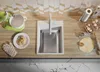 PRIMAGRAN Granitspüle Weiß 38x50cm, Spülbecken 1 Becken + Produktbild-Vorschau 7