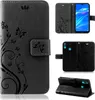 Handytasche für Huawei Y7 2019 Blumen Flip Cover Buchhülle Produktbild-Vorschau 1