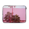 MuchoWow® Laptop Hülle 14 ZollPalme - Garten Poster - Rosa Produktbild-Vorschau 1