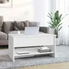 vidaXL Konferenční stolek bílý 80x50x40 cm Materiál dřevo Náhled obrázku produktu 3
