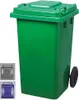 Odpadkový koš ICS GB4, 240 litrů, zelený, odpadkový koš Náhled obrázku produktu 2