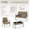 Rattan Sitzgruppe Sparta 3+1 - natur Produktbild-Vorschau 5