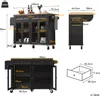 MODFU Kuchyňský ostrůvek servírovací vozík příborník na Náhled obrázku produktu 6
