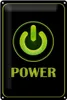 Blechschild Hinweis 20x30cm Power Taste Wanddeko Produktbild-Vorschau 1