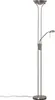 Lindby LED-Standleuchte Josefin, nickel, Leselicht, dimmbar Produktbild-Vorschau 4
