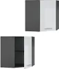 Eckhängeschrank Vicco R-Line Weiß Hochglanz 57 cm, Model Produktbild-Vorschau 5