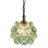 Clayre & Eef Hängeleuchte Tiffany 21x21x17/90 cm Grün Glas Produktbild-Vorschau 1