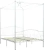 vidaXL Himmelbett-Gestell Weiß Metall 140 x 200 cm Produktbild-Vorschau 1