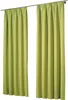 Two green curtains hanging from a rod against a white background. Náhled obrázku produktu
