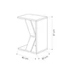 DECORTIE Naze Moderner C-Tisch Eiche ,   40 x 30 x 57 cm Produktbild-Vorschau 3