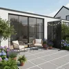 Relaxdays – parawan, wzór żaluzjowy, do ogrodu, na balkon i Podgląd zdjęcia produktu 5