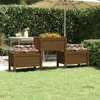 vidaXL Pflanzkübel Honigbraun 178,5x44x75 cm Massivholz Produktbild-Vorschau 2