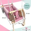 Love Gifts® Babyschaukel aus Holz hochwertig und geeignet Produktbild-Vorschau 3
