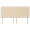 Kopfteil Creme 200 x 7 x 118/128 cm Stoff Produktbild-Vorschau 3