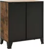 vidaXL Úložná skriňa Rustic Brown 72x36x82 cm Kov a MDF Náhľad obrázku produktu 6