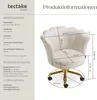 tectake® Drehstuhl Stella dick gepolstert, mit Samtbezug 65 Produktbild-Vorschau 6