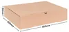 A cardboard shipping box with dimensions indicated. Produktbild-Vorschau