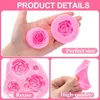 4 Stücke 3D Silikonform Blumen, Mini Rosen Silikonform Produktbild-Vorschau 3
