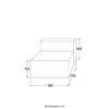 HOME DELUXE - Mittelsofa VERONA - Anthrazit, ca. 87 x 70 x Produktbild-Vorschau 4