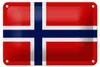 Blechschild Flagge Norwegens 18x12cm Flag of Norway Produktbild-Vorschau 1