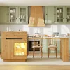 Îlot de cuisine Flieks avec table coulissante, armoire de Voir les images du produit 3