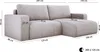 A diagram of a sofa with dimensions indicated by measurement lines and text. Produktbild-Vorschau