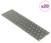vidaXL Plaques perforées 20 pcs. 2 mm 300x80 mm Acier Voir les images du produit 6