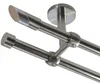 Gardinenstange Set Edelstahl Look Metall Ø 16mm Produktbild-Vorschau 1