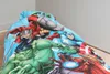 A close-up view of a duvet cover with Avengers characters printed on it, laid out on a bed. Produktbild-Vorschau
