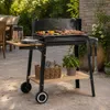 Grill węglowy ogrodowy 53x33 cm z półką kółkami i kratką do Podgląd zdjęcia produktu 9