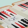 Relaxdays Backgammon, Reisespiel mit Tasche, inkl. Zubehör, Produktbild-Vorschau 6