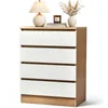 Commode à 4 tiroirs. Meuble de rangement blanc et en chêne. Voir les images du produit 12