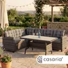CASARIA® Polyrattan Ecklounge Set WPC Esstisch Ecksofa Produktbild-Vorschau 8