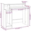 vidaXL Schreibtisch mit LEDs Sonoma-Eiche 97x45x90 cm Produktbild-Vorschau 4