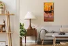 Wanduhr Bürouhr Leinwand Bild Geräuschlos Kunstdruck 30x60 Produktbild-Vorschau 3