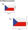 8er Set Länderfahnen Aufkleber "Czech Republic" Sticker Produktbild-Vorschau 2