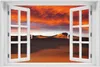 Wallario Wandbild mit Fenster-Illusion: Sahara Wüste II - Produktbild-Vorschau 1
