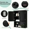 GOPLUS Hängeschrank Bad, Badschrank Holz mit verstellbarem Produktbild-Vorschau 4
