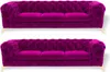 Chesterfield Sofa Samt Couch Polster Sitz 3+3 Sitz Garnitur Produktbild-Vorschau 1