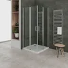 i-flair Falttür Duschkabine 90x90x180 cm aus durchsichtigem Produktbild-Vorschau 1