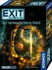 The image shows the box art for the board game 'EXIT: The Game - The Enchanted Forest'. It features a mystical forest scene with a gnarled, face-like tree, glowing lights, a frog wearing a crown, and a beam of light. The game title and branding are promine Produktbild-Vorschau