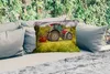 MuchoWow® Outdoor Kissen - Traktor - Rot - Natur - Grün - Produktbild-Vorschau 2