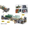 A collage of images showing a military-themed building block set, including a bridge, tank, and figures. Produktbild-Vorschau