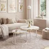 SOLEIL 2in1 runder Couchtisch glänzend Weiß / Weiß Produktbild-Vorschau 4