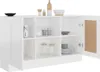 A white sideboard with open doors, displaying various kitchenware and decorative items on its shelves. Anteprima dell’immagine prodotto