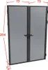 Komplette 2-flügelige Doppeltür aus Aluminium und Produktbild-Vorschau 8